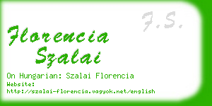 florencia szalai business card